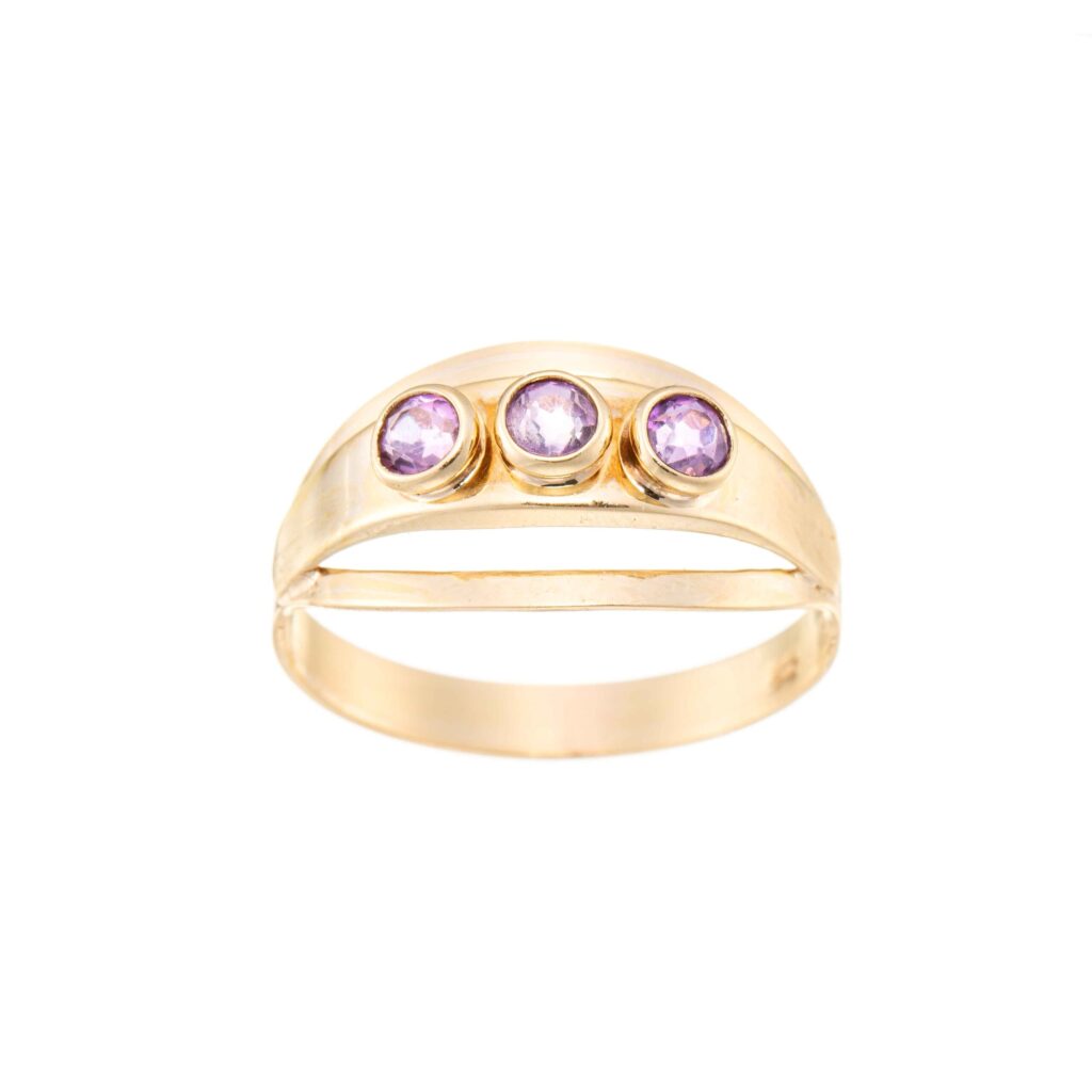 Ring, gult gull, ametyster