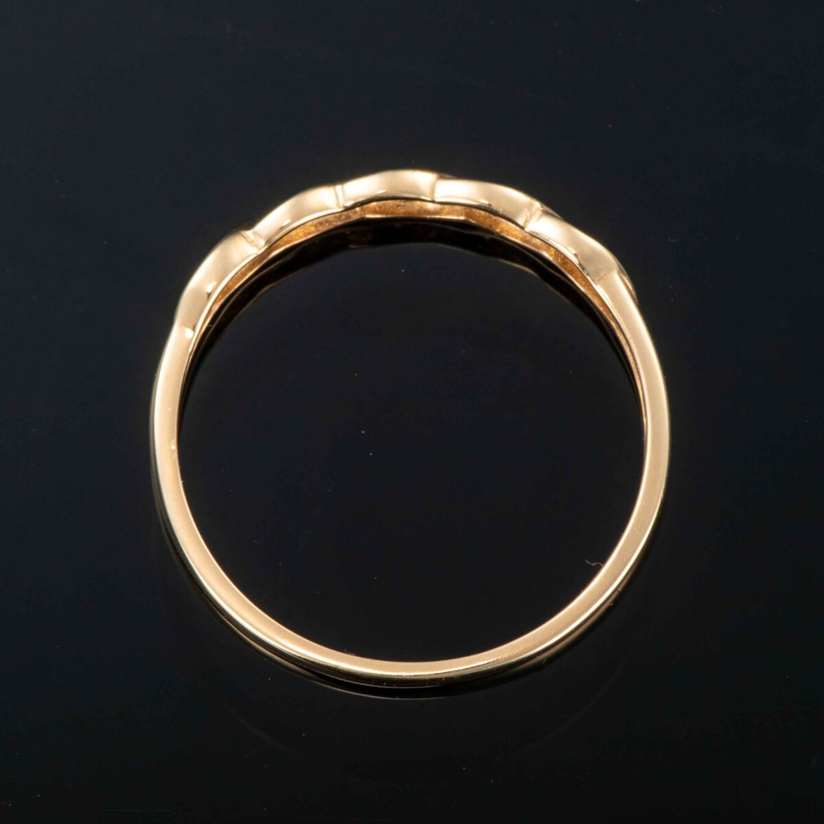 Ring, gult gull, diamanter (0,0125 ct.) - Bilde 6