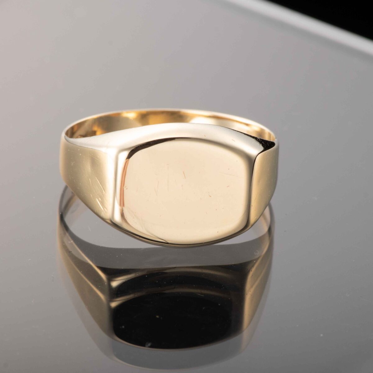 Signet ring, gult gull - Bilde 3