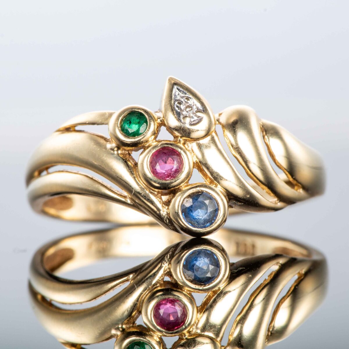 Ring, gull, edelstener - Bilde 2