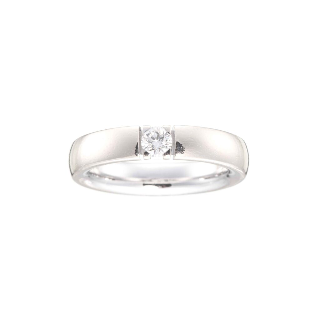 Diamantring (0,20 ct.), hvitt gull