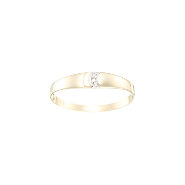 Ring, gult gull, diamant (<0,01 ct.)