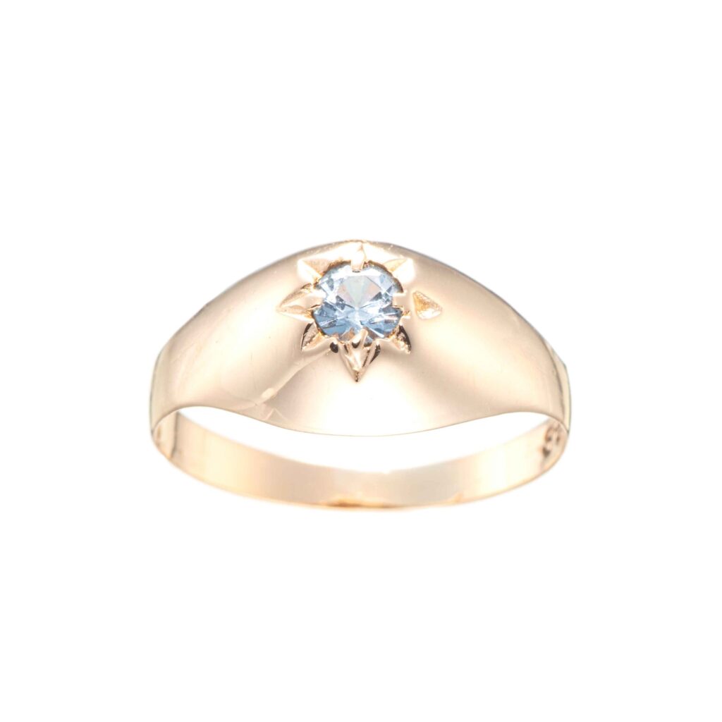 Spinellring, gult gull