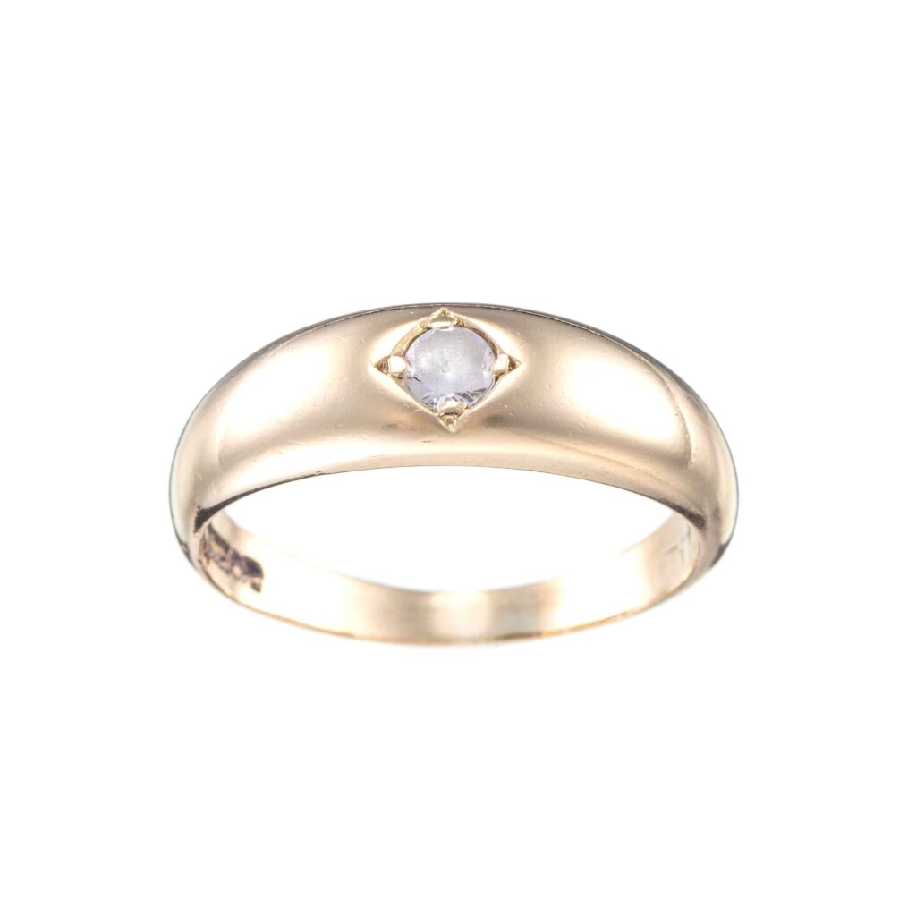 Ring, gult gull, kvarts
