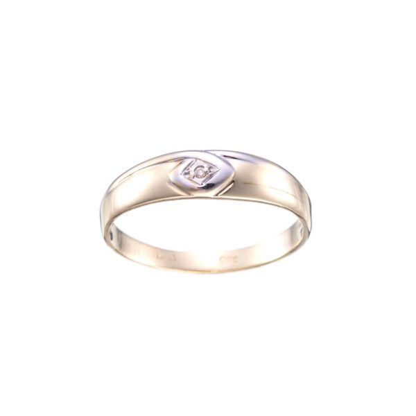 Ring, gult gull, diamant (<0,01 ct.)