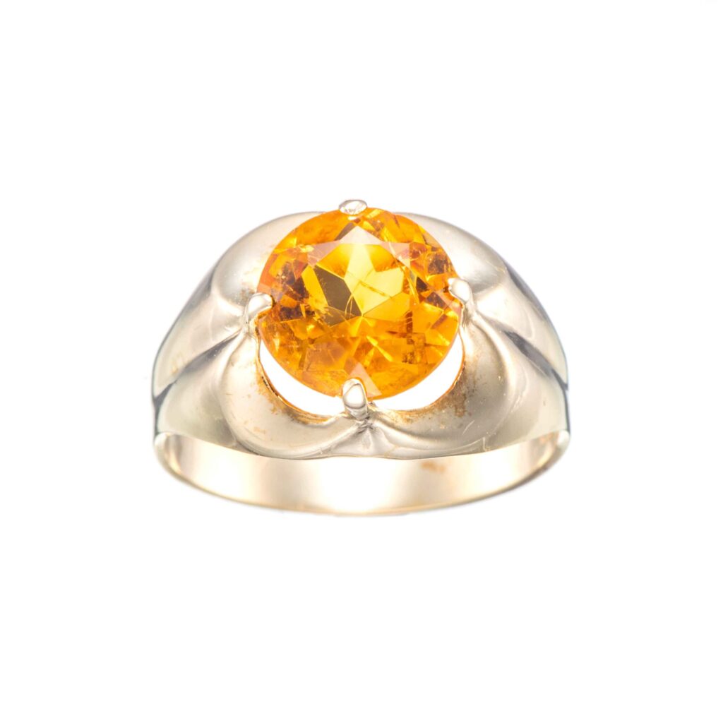 Ring, gult gull, citrin