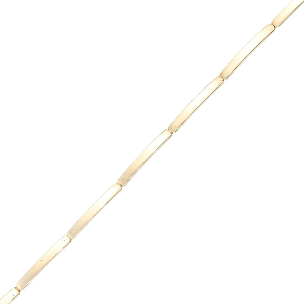 Glatt armlenke 19,5 x 0,2 cm, gult gull