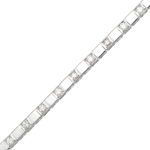 Tennisarmbånd, hvitt gull, diamanter (1,3 ct.)