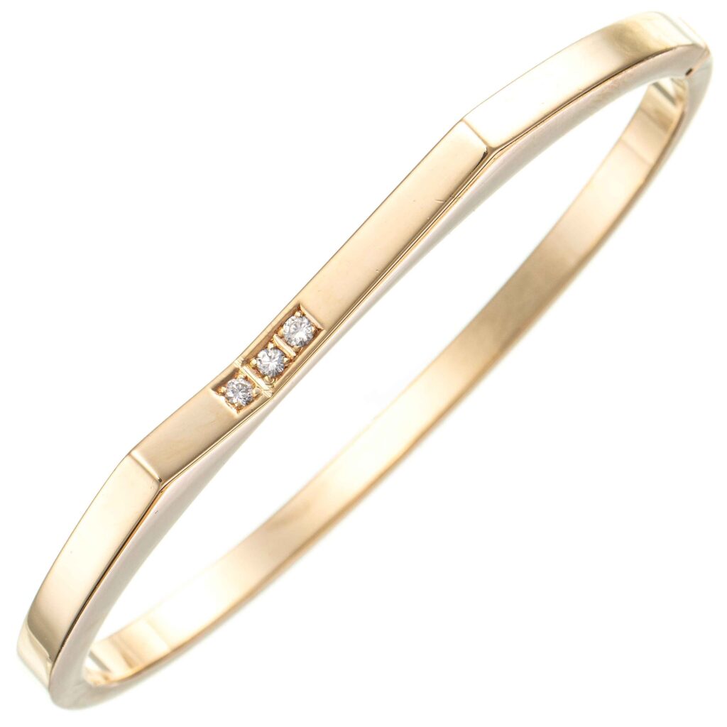 Armring, gult gull, diamanter (0,15 ct.)