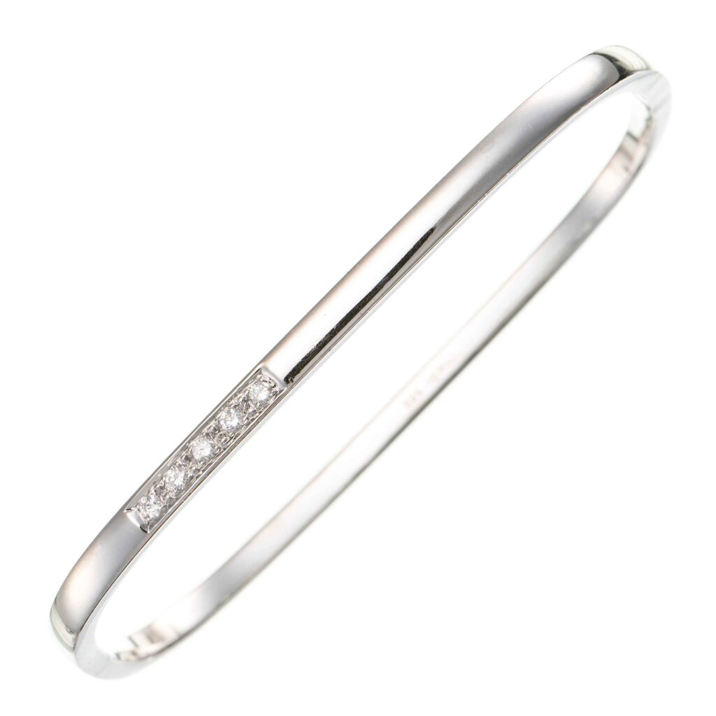 Armring, hvitt gull, diamanter (0,20 ct.)