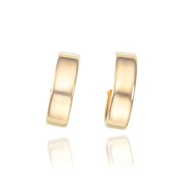 Øreringer, gult gull