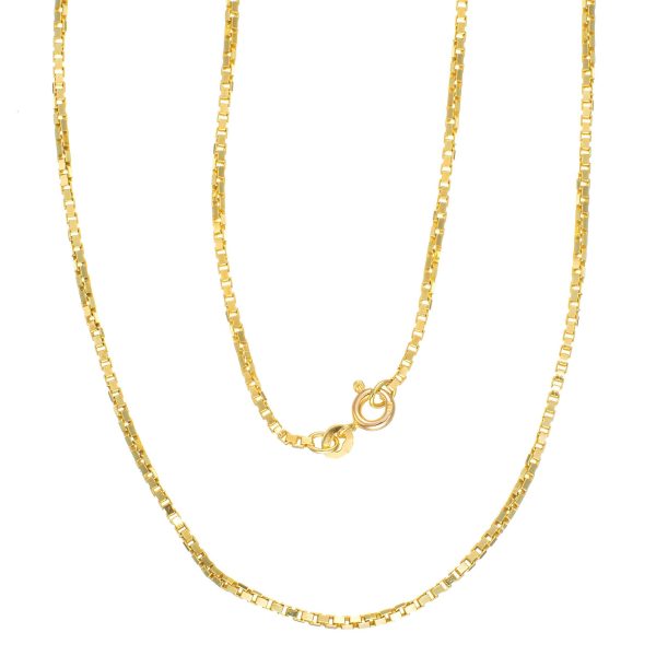 Venezia halskjede 70 x 0,18 cm, gult gull