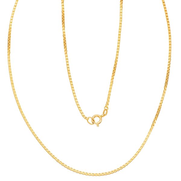 Venezia halskjede 60 x 0,15 cm, gult gull