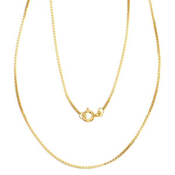 Venezia halskjede 37,5 x 0,1 cm, gult gull