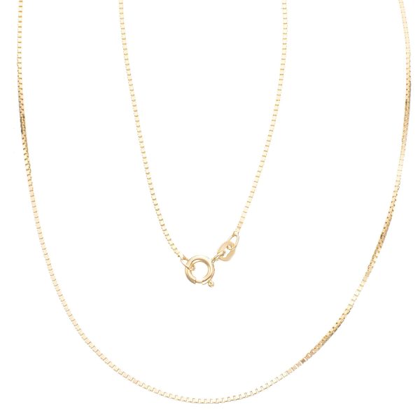 Venezia halskjede 45 x 0,09 cm, gult gull