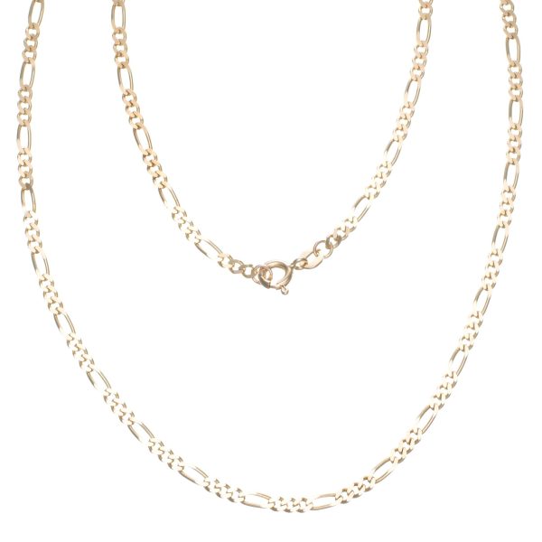 Figaro halskjede 45,5 x 0,27 cm, gult gull