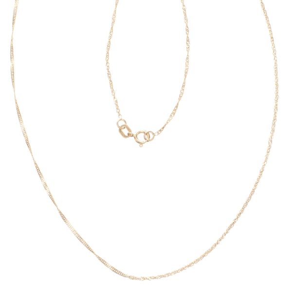 Singapore halskjede 45 x 0,11 cm, gult gull