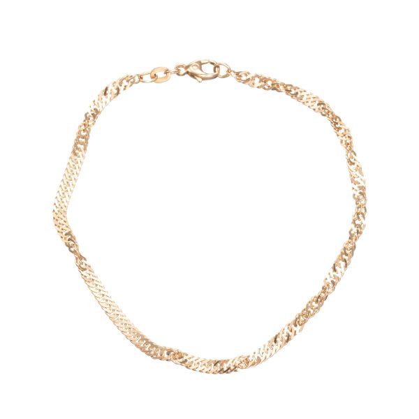 Singapore armlenke 19,8 x 0,3 cm, gult gull