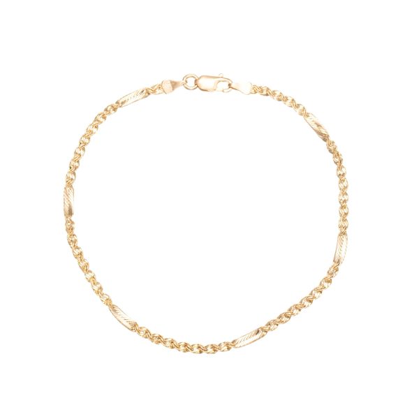 Armlenke 18,5 x 0,22 cm, gult gull