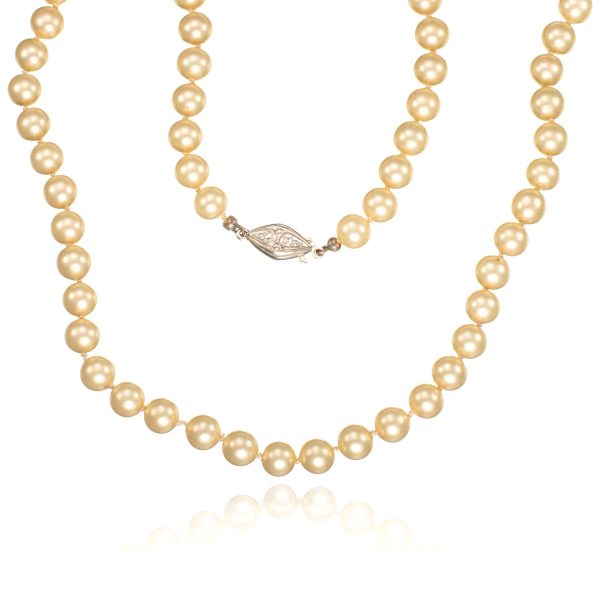 Perlekjede 65 cm, sølv