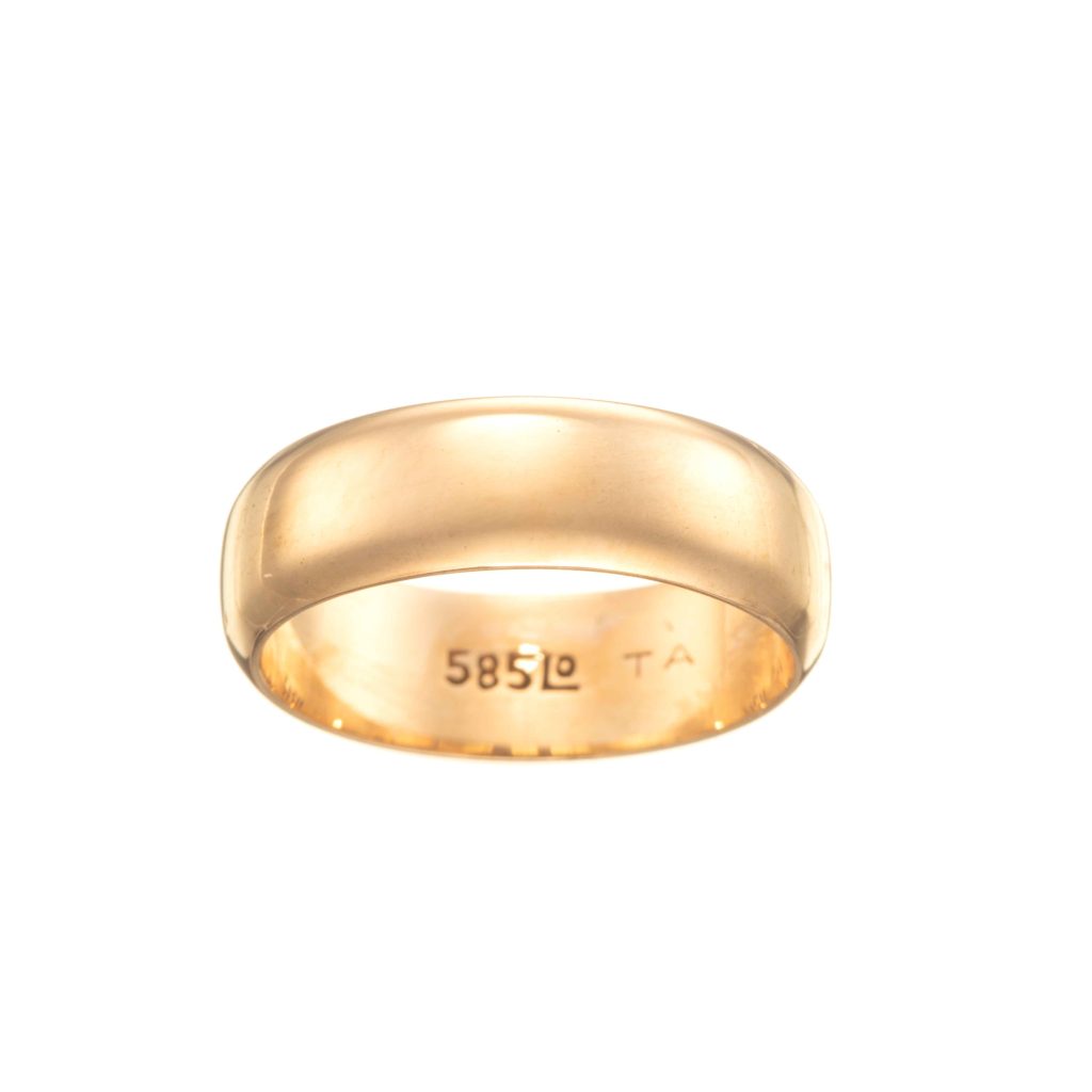 Giftering 6,05 mm, gult gull