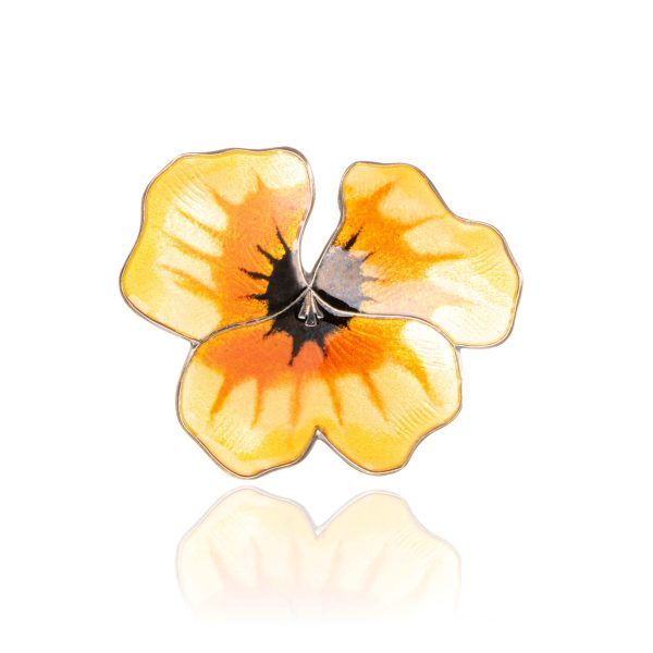 Stemorsblomst, sølv, emalje