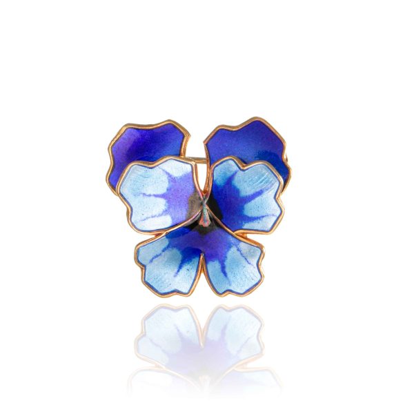 Stemorsblomst, sølv, emalje