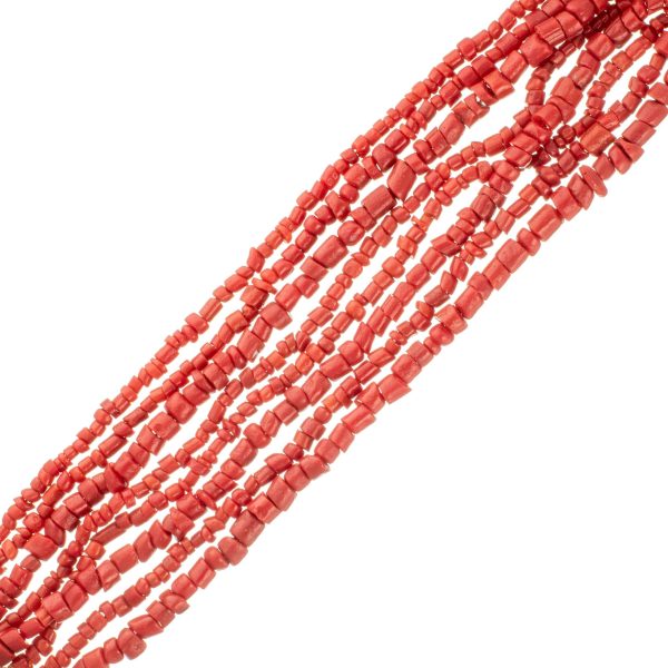 Korall (imitasjon) armbånd, sterling sølv