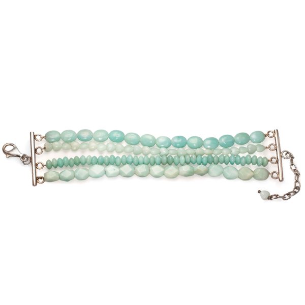 Amazonitt armbånd, sterling sølv