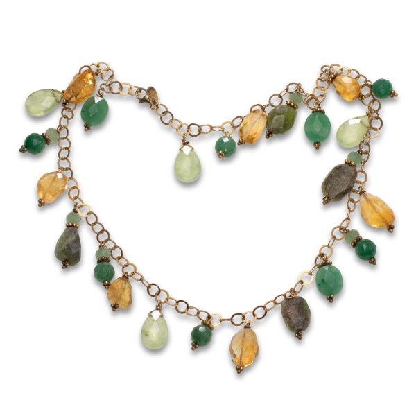 Halssmykke, stener, sterling sølv