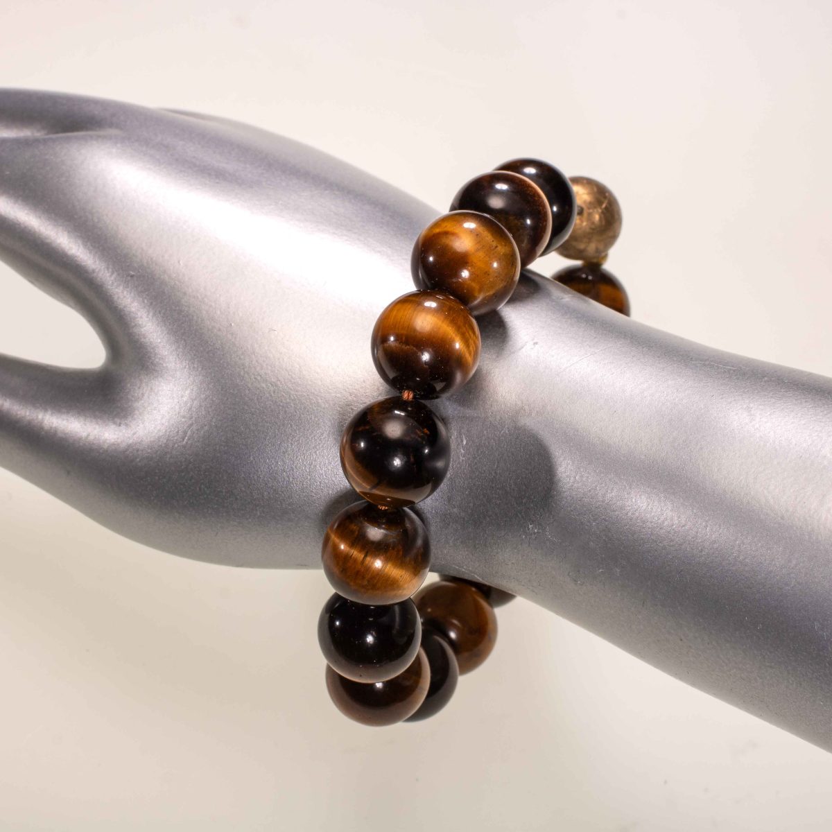 Tigerøye armbånd, forgylt sterling sølv - Bilde 2