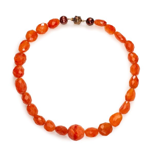 Karneol halssmykke, sterling sølv