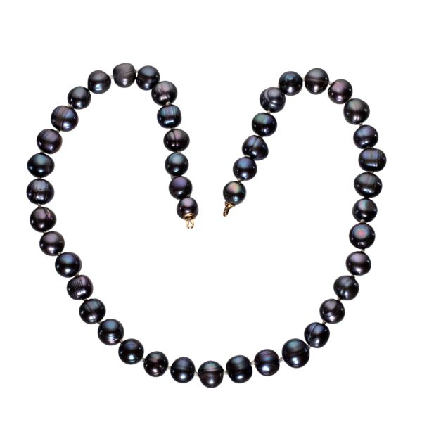 Tahitiperle collier, gult gull