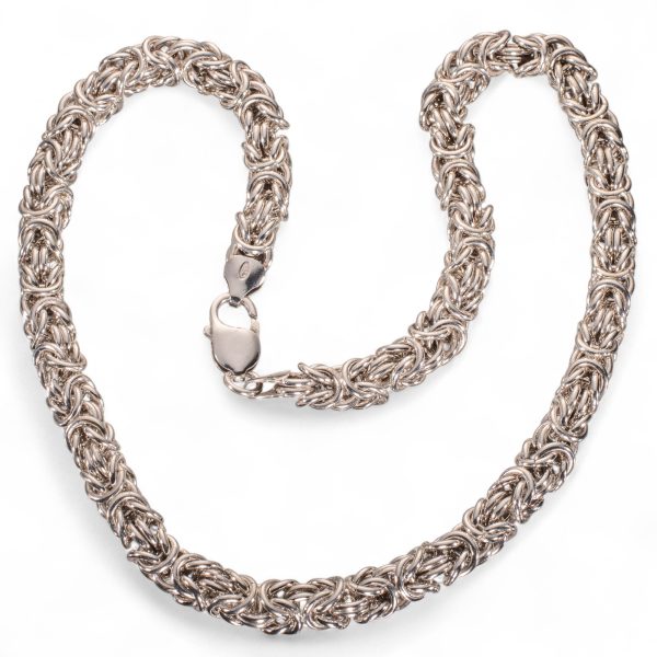 Konge halskjede 44 x  0,8 cm, sterling sølv