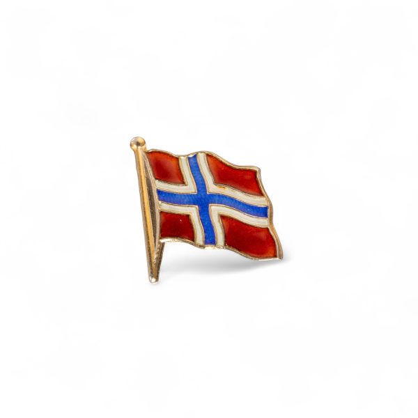 Norge nål, emalje, sterling sølv