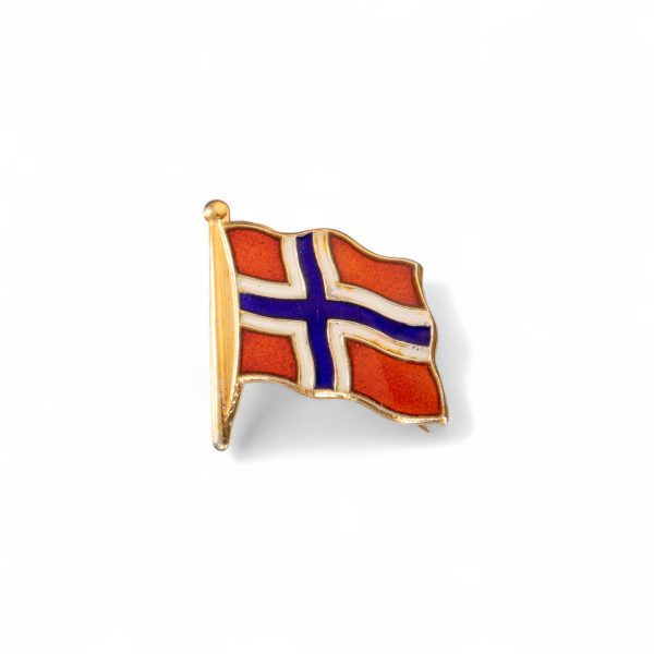Norge nål, emalje, sterling sølv