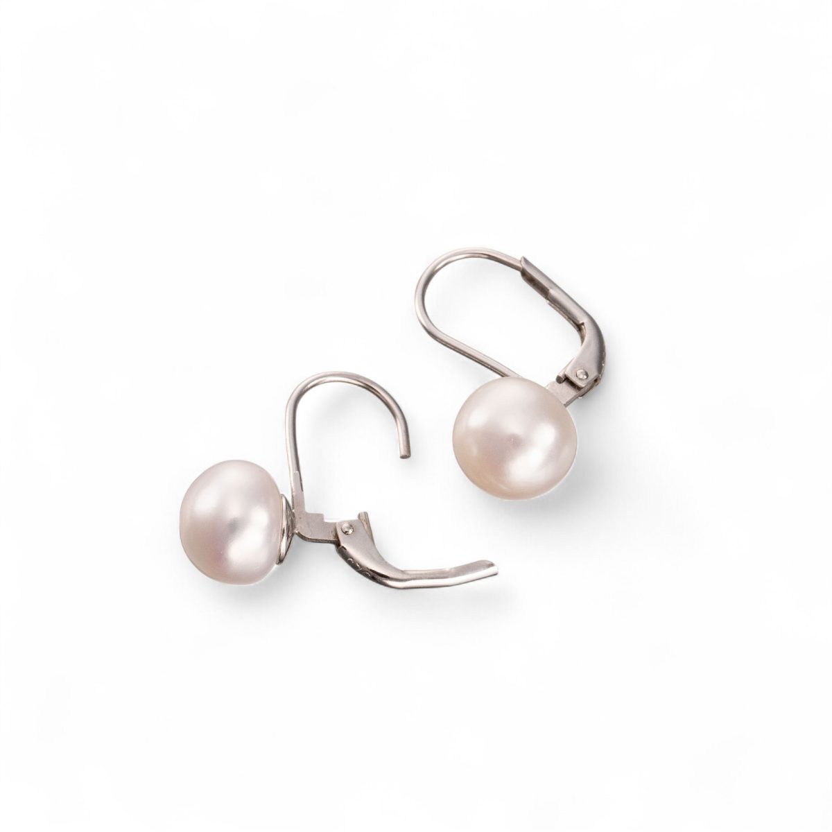 Perle øreringer, sterling sølv - Bilde 2