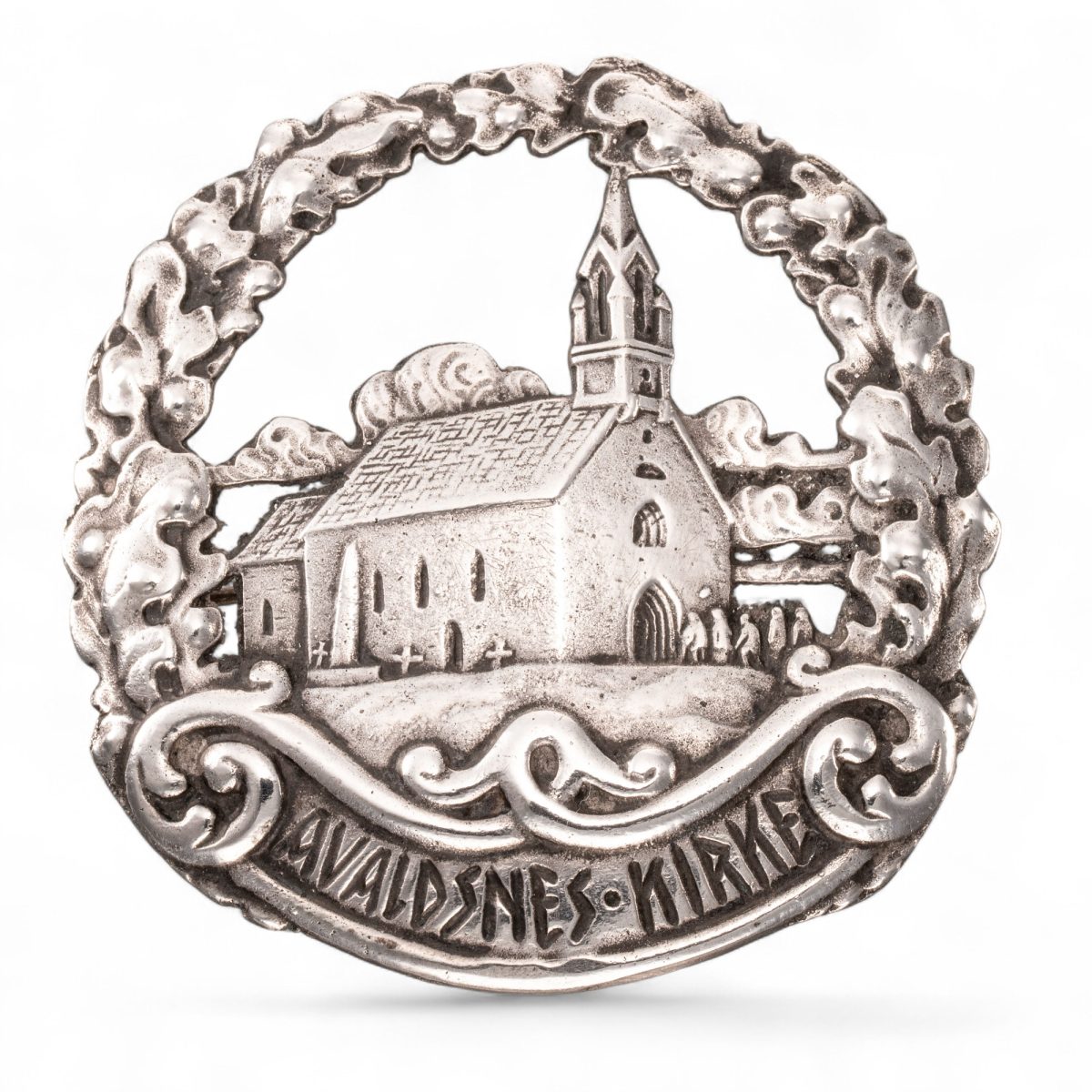 Avaldsnes kirke brosje, sølv
