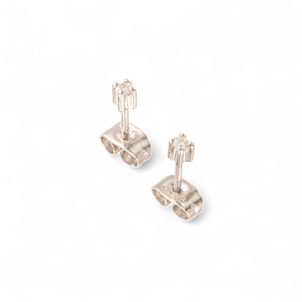 Diamant øredobber (0,10 ct), hvitt gull