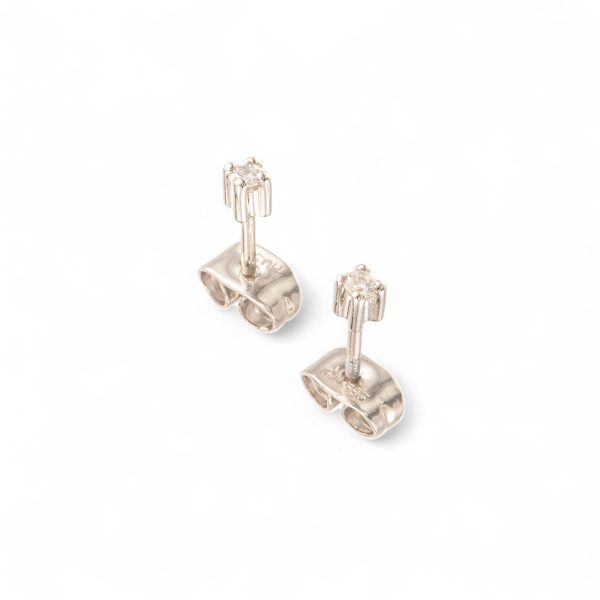 Diamant øredobber (0,10 ct), hvitt gull