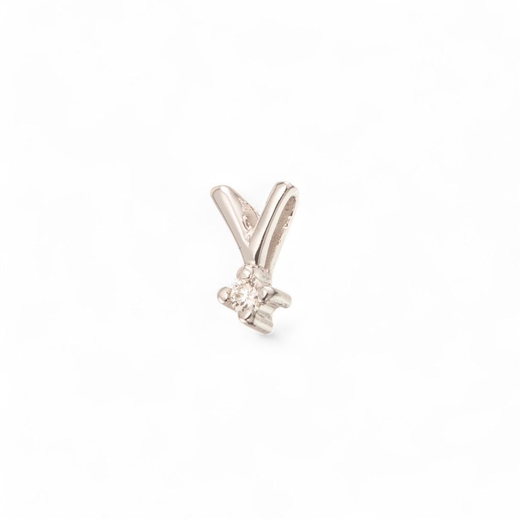 Diamant anheng (0,06 ct.), hvitt gull