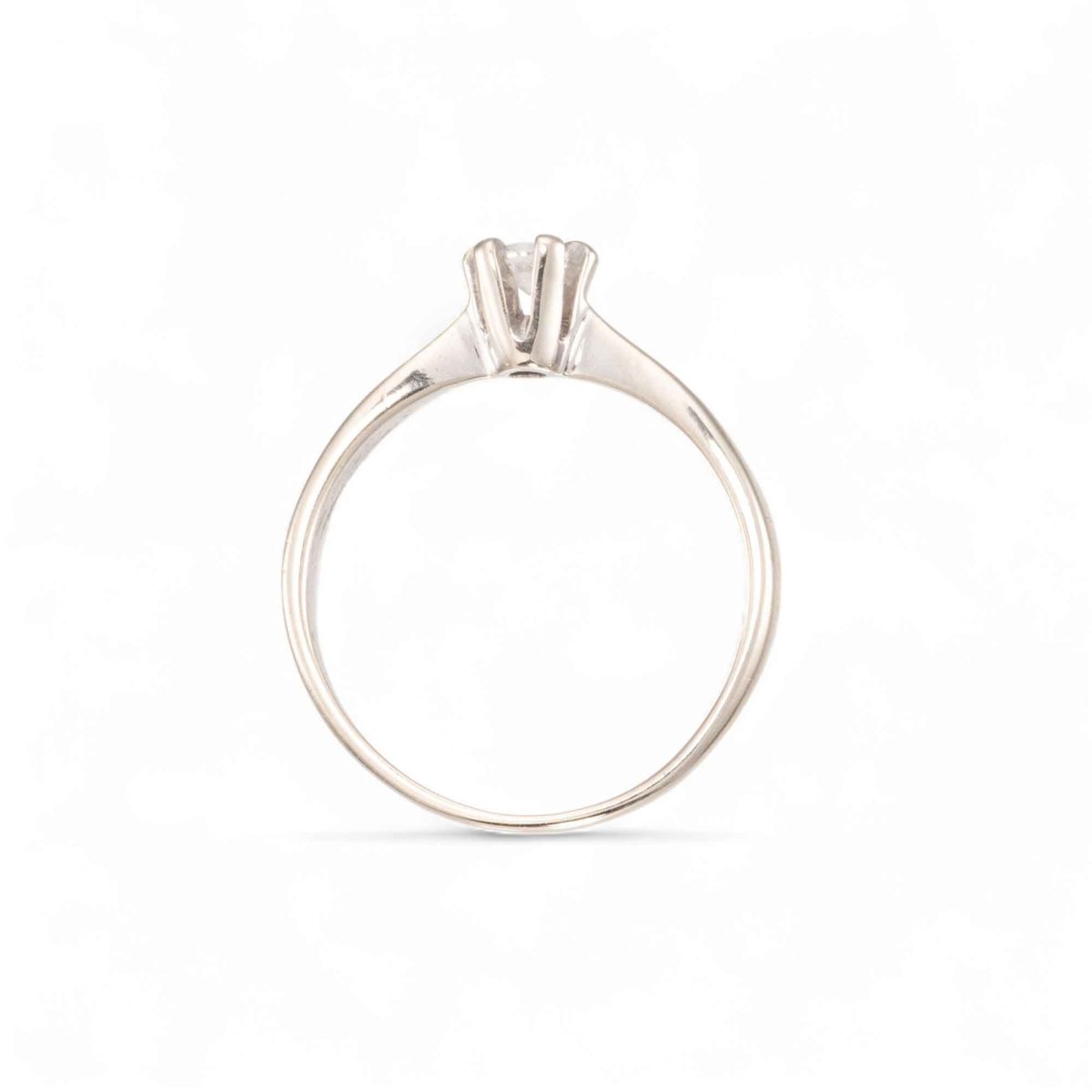 Diamantring (0,10 ct.), hvitt gull - Bilde 5