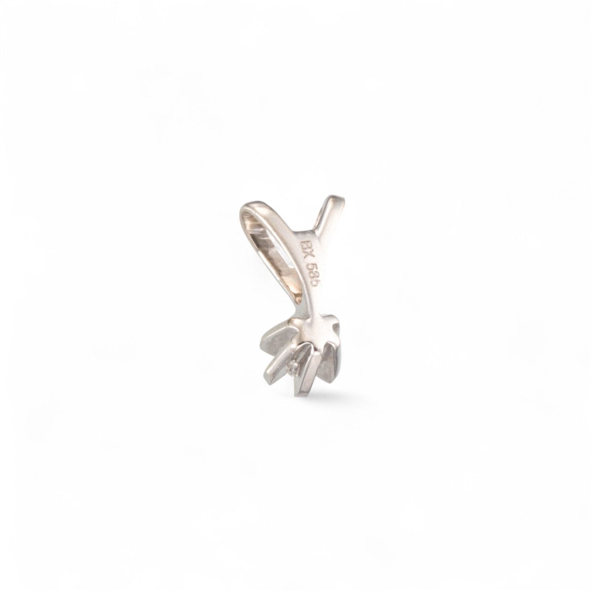 Diamant anheng (0,07 ct.), hvitt gull - Bilde 2