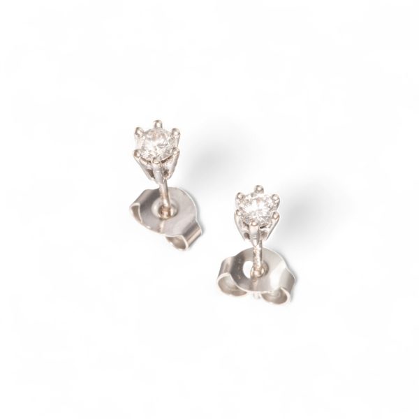Diamant øredobber (0,25 ct.), hvitt gull