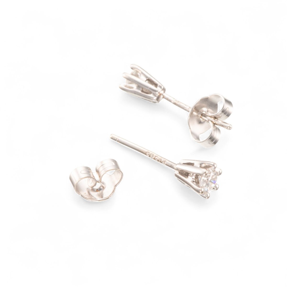 Diamant øredobber (0,25 ct.), hvitt gull - Bilde 2