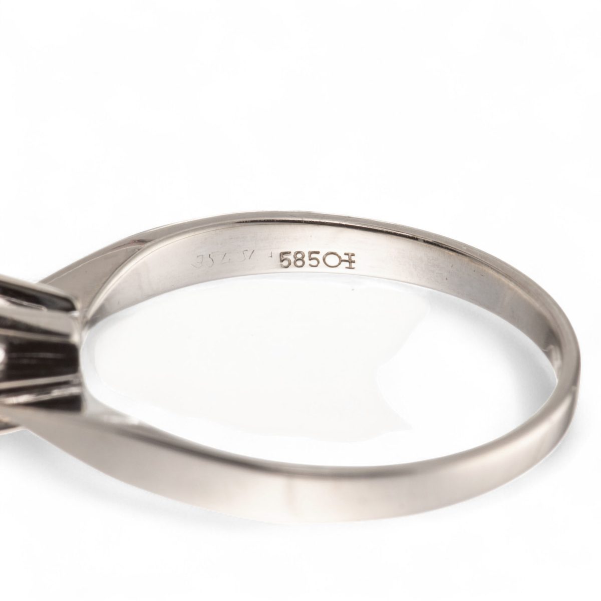 Diamantring (0,36 ct.), hvitt gull - Bilde 3