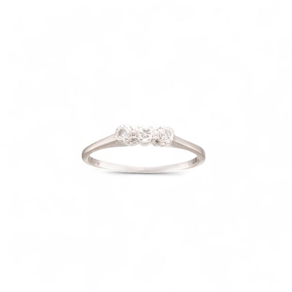 Diamantring (0,15 ct.), hvitt gull
