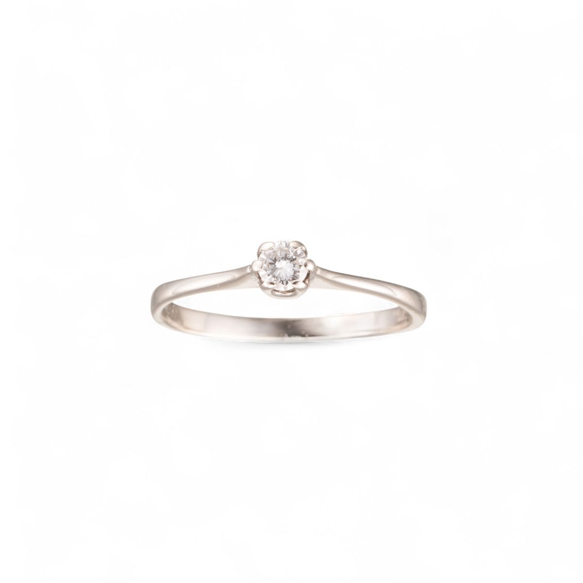 Diamantring (0,15 ct.), hvitt gull