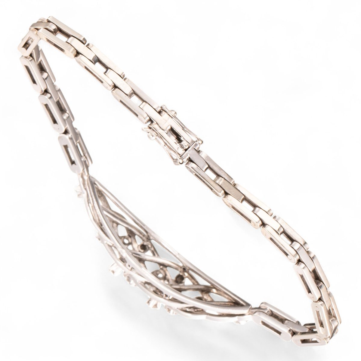 Diamant armbånd (0,645 ct.), hvitt gull - Bilde 2