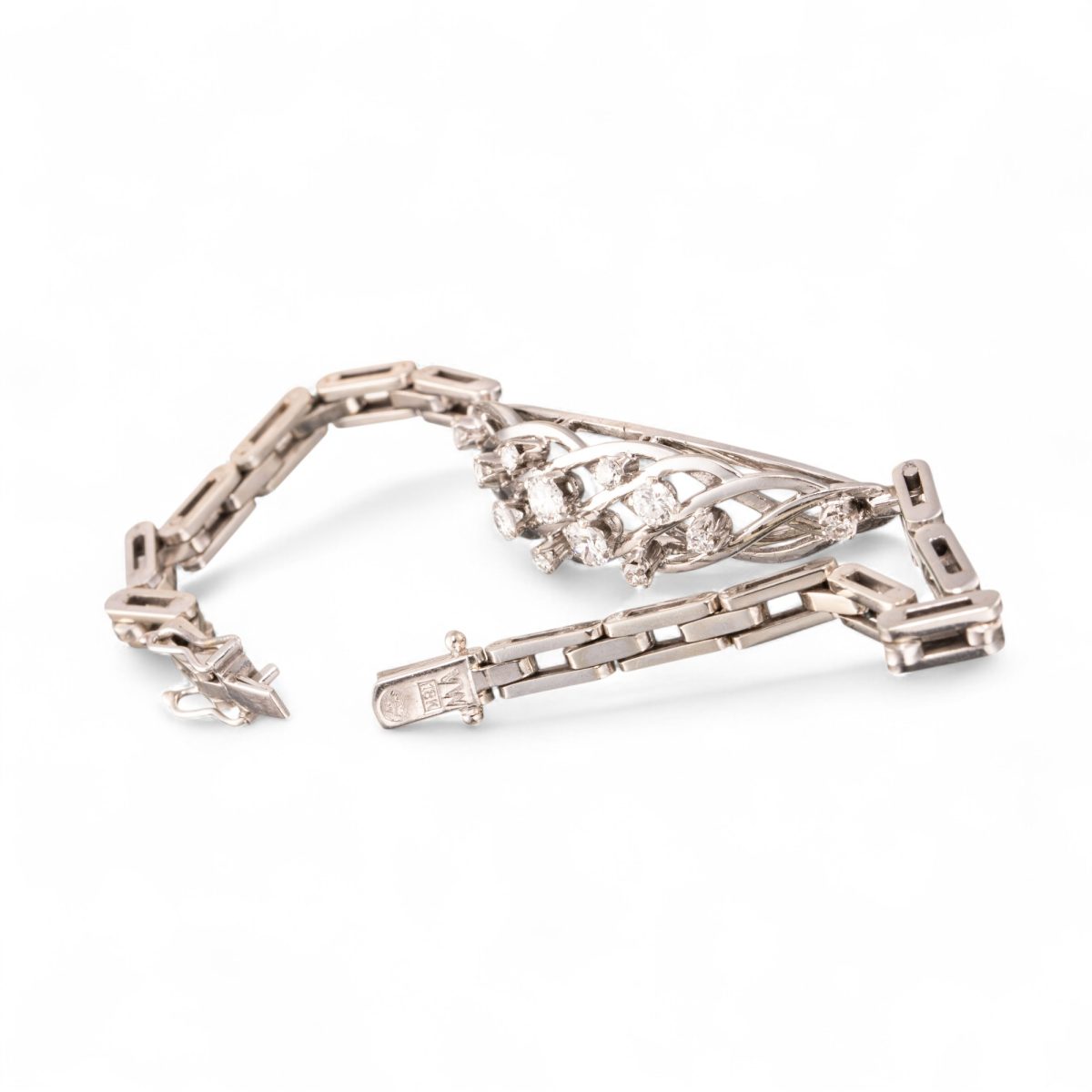 Diamant armbånd (0,645 ct.), hvitt gull - Bilde 3